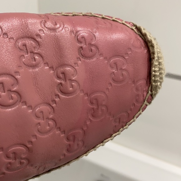 Gucci espadrilles pink leather - GG - Picture 7 of 8
